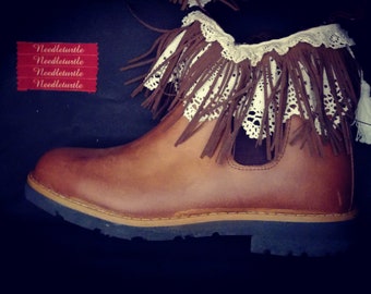leather boot with Portuguese lace size 38