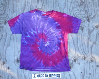 Vortex Spiral Tie Dye T-Shirt (Gildan Youth Size S) (One of a Kind)