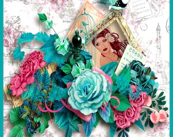 Shabby Chic meets Art Deco Greeting Card