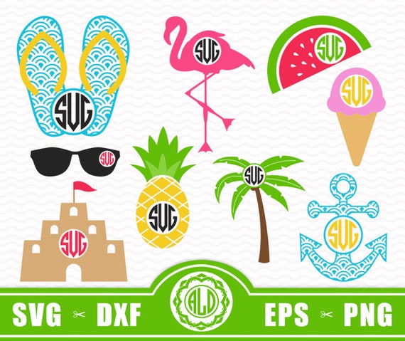 Download Summer Monogram SVG Beach Monogram Svg Svg files for