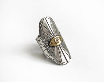 Cosmic armor ring - the evil eye