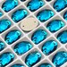 Glass Oval (3210) Montana Blue All Size Sew On Rhinestones Flat back Crystal Jewelry Beads Foiled Back
