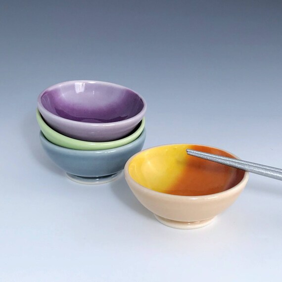 2/6Pcs Ceramic Soy Sauce Dish Japanese Style Mini Appetizer Plates Small Serving Bowls Sushi – Buy The Best Products In The Online Store