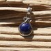 Oval pendant in silver 925 and lapis lazuli, semi precious stone.