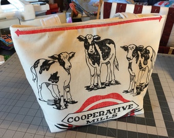 Feed sack Cows Handbag