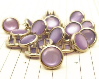 24 Lavender Cowgirl Snaps Pearl Prong Western Snaps
