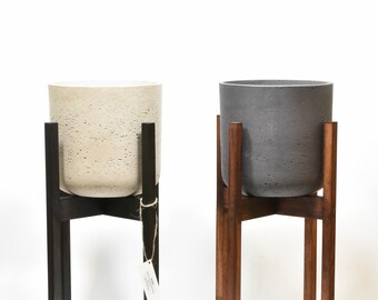 Set of Two Large Plant Stands, Mid Century Modern Plant Stands