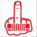 Jeep Cherokee Middle Finger Custom Vinyl Decals / Stickers (2 Pack)