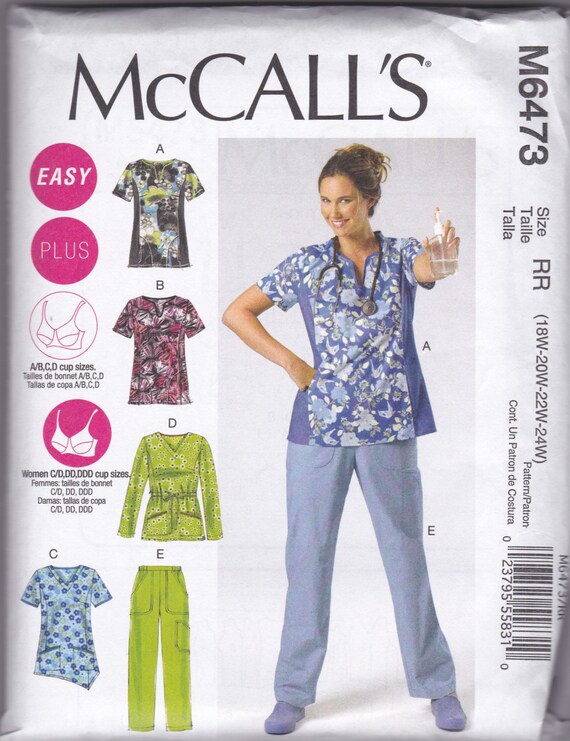 M6473 McCall's Dental Hygienist Uniform Sewing Pattern