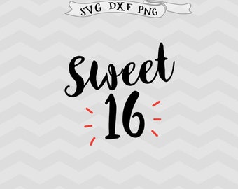 Download 16th birthday svg | Etsy