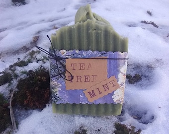 Tea Tree and Mint*Handcrafted Soap - All Natural Soap, Handmade Soap, Vegan Soap, Cold Process Soap
