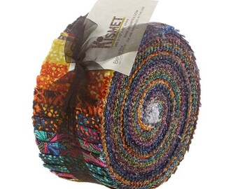 Benartex - Kismet Pinwheels/Jelly Roll by Paula Nadelstern - 40, 2.5" x 42" Fabric Precut Strips