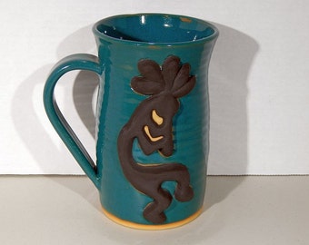 Vintage KOKOPELI Hand-made Pottery Beer Mug Tankard