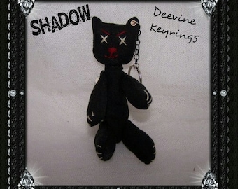 KEYRING "Shadow" cat keyring,keychain,toy keyring,gothic cat,creepy cat