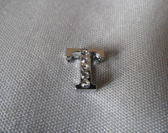 Letter T-busy beads with Rhinestones