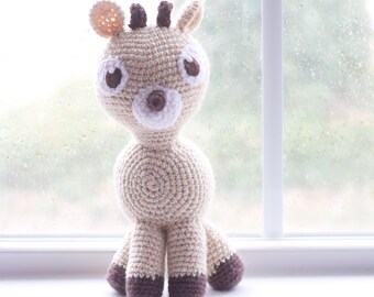 Fawn Stuffed Animal - Deer Plush- Deer Stuffed Animal - Fawn Plush - Choose Your Colors - Crochet Deer