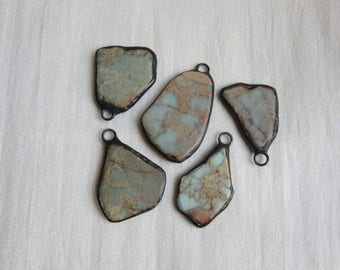 Hand Soldered Sea and Sand Pendants