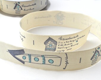 Organic cotton and 20 mm blue twill tape