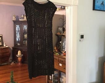 1960s Black Lace Dress