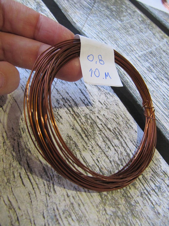 bare copper wire 0.8 mm wire wrap vintage wire copper wrapping