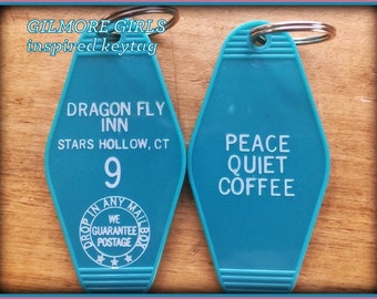 On Sale!GILMORE GIRLS inspired "Dragon Fly Inn" keyfob