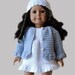 Instant Download - PDF Crochet Pattern - American Girl Doll Clothes 23 - Cardigan, dress and hat