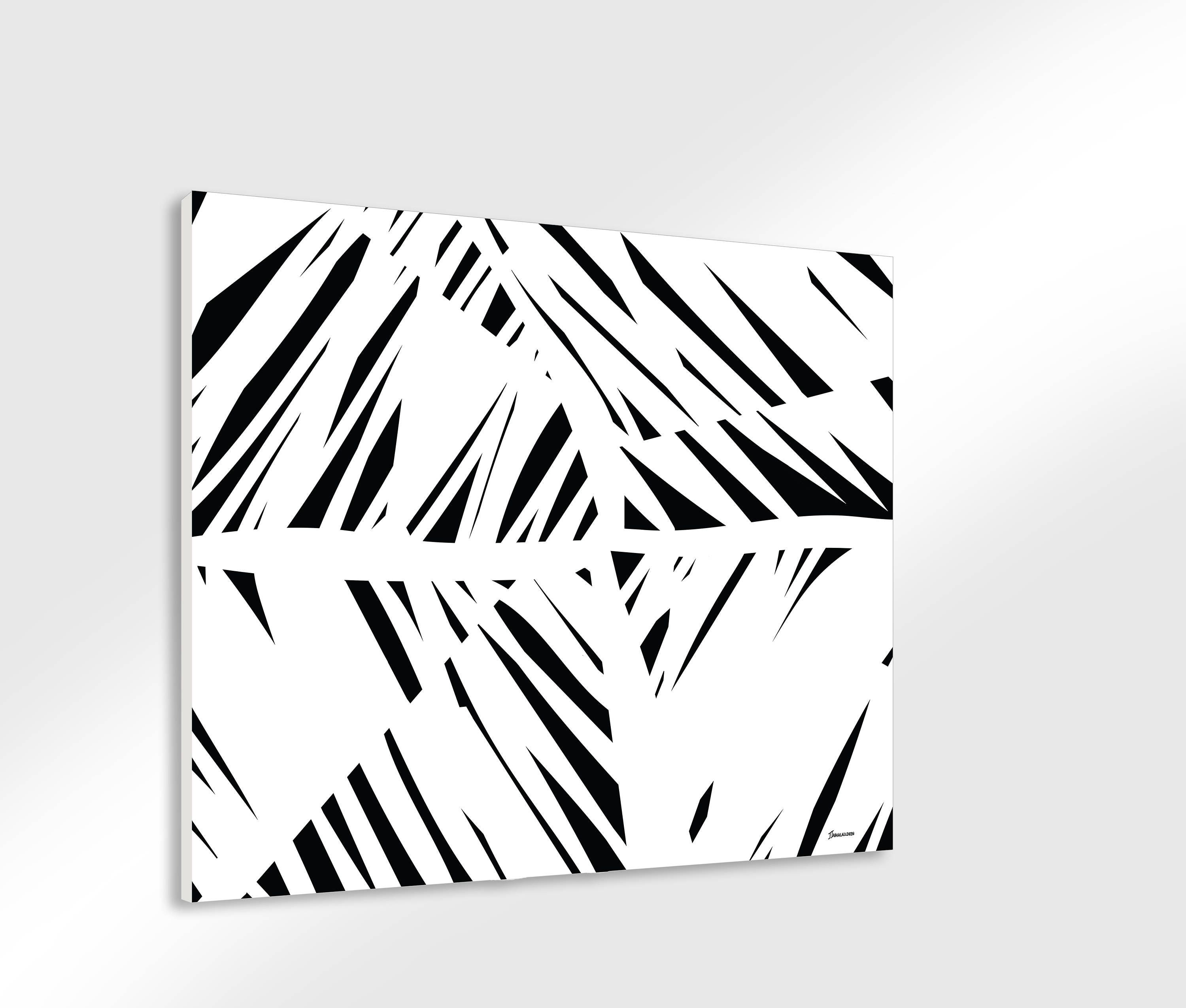 Black & White Painting Extra Large Canvas Abstract Print