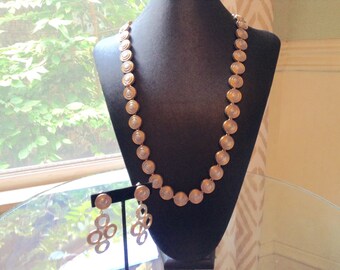 1960s CINER Necklace Earring Set / Signed CINER Demi Parure / Vintage Necklace