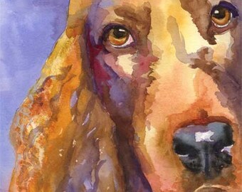 Irish Setter Art Print of Original Watercolor Painting - 8x10