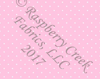 Pink and White Pin Polka Dot 4 Way Stretch Jersey Knit Fabric, Club Fabrics