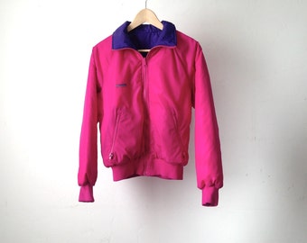 columbia brand 90s COLOR BLOCK neon womens SKI purple & pink snowboard rain coat columbia Jacket