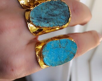 Turquoise Howlite Rings