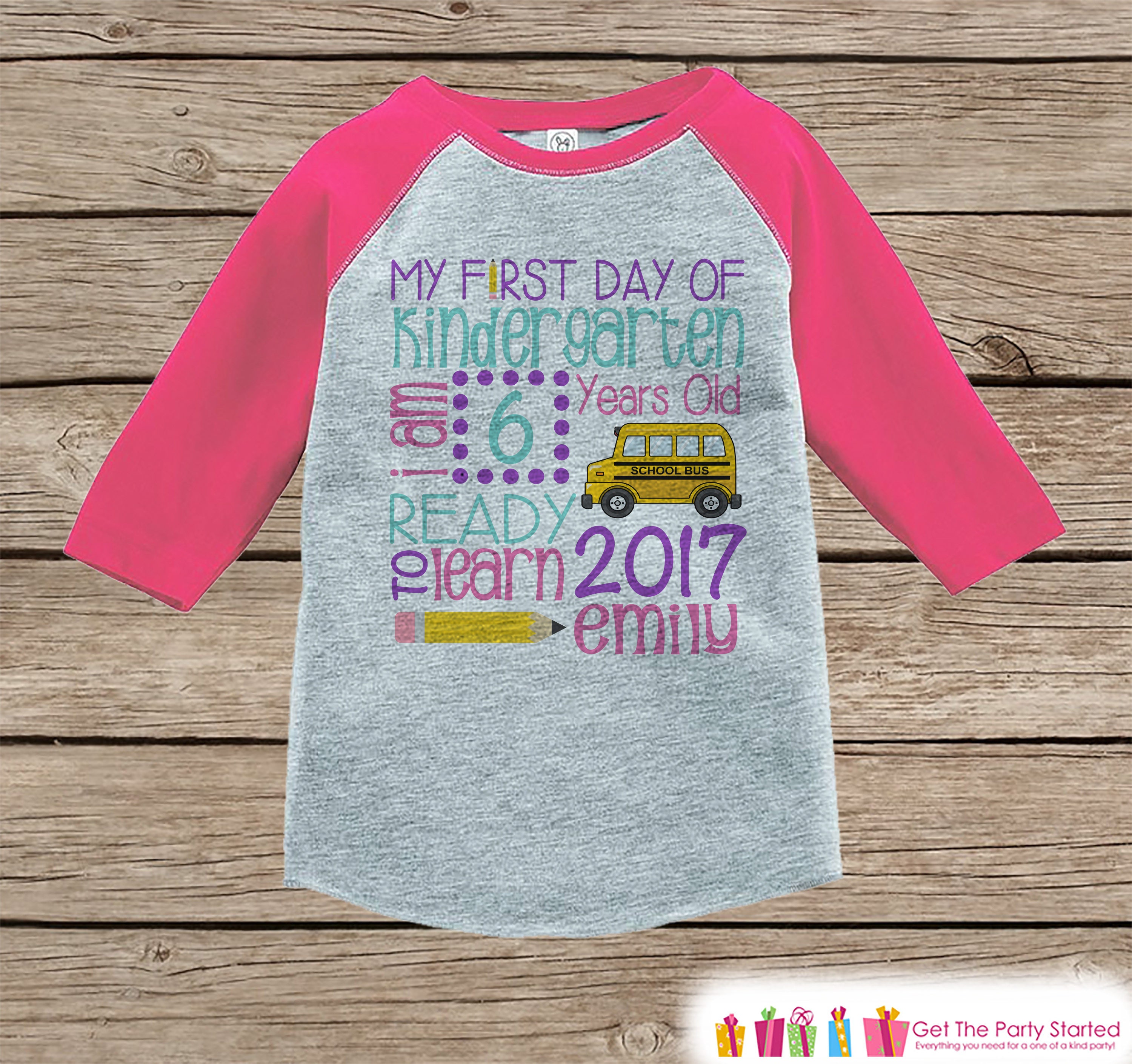 Girls First Day of Kindergarten Shirt Back To School Shirt