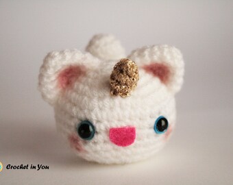 Cat Unicorn White (Keychain) - Ready to Ship