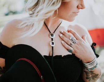 The "Free Bird" Handmade Concho Bolo Tie