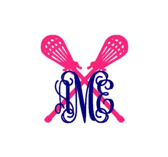 Download Lacrosse Monogram instant download cut file SVG DXF EPS ps