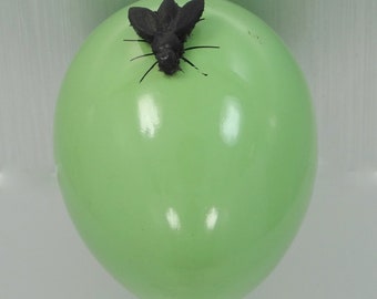 Vintage Figural Green Egg Tape Measure with Fly Tape