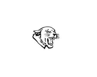 Panthers Football Mascot High School SVG File Cutting, DXF, EPS design, cutting files for Silhouette Studio and Cricut Design space