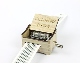 Coldplay - Clocks Hand Crank Paper Strip Music Box