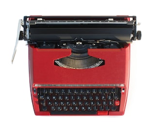 Red typewriter Privileg 310 TR De Luxe (serviced)