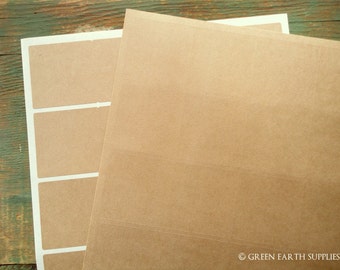 100 Kraft Stickers, 2" x 2" square stickers, (51 mm), recycled stickers, kraft brown stickers, 2x2 square stickers, eco-friendly (5 sheets)