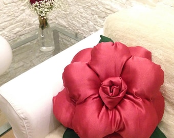 Pillow Pink Luxury design pillow red rose