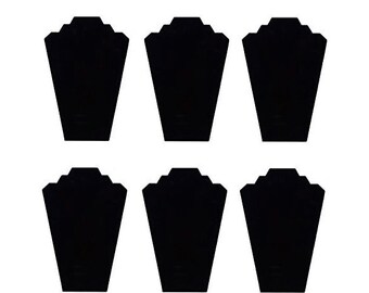 6 Black Velvet Necklace Jewelry Stand Pendant Chain Jewelry Bust Display Holder Stand