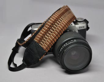 34" Strength-Lined Hand Woven Adjustable Camera Strap (Blue)