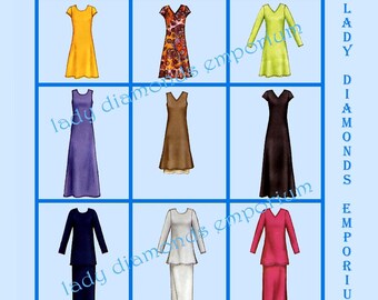 Butterick 6930 Womens Pullover A-line Dress Tunic Skirt size 8 10 12 Mini Midi Maxi Nine Sew Fast & Easy Sewing Pattern Uncut FF