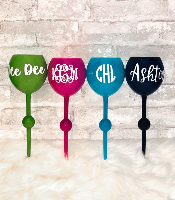 floating wine glass floating beach wine glass monogrammed acrylic outdoor drinkware custom bridesmaids gift - Floating Wine Glass floating wine glass floating beach wine glass monogrammed acrylic outdoor drinkware custom bridesmaids gift - Floating Wine Glass