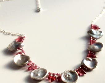 Stunning Keshia pearl and rhodolite garnet necklace