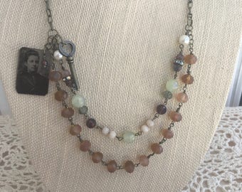 Vintage Tintype Pendant Necklace