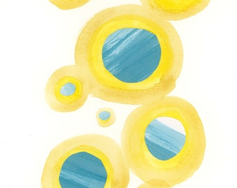 Round and Round 17 Abstract Mixed Media Painting