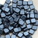 2-HOLE CZECH GLASS Tiles - Pastel Montana Blue - 6 x 6mm - Two Hole Bead - Czech Pressed Glass Beads - Two Hole Square Beads - 25 Beads